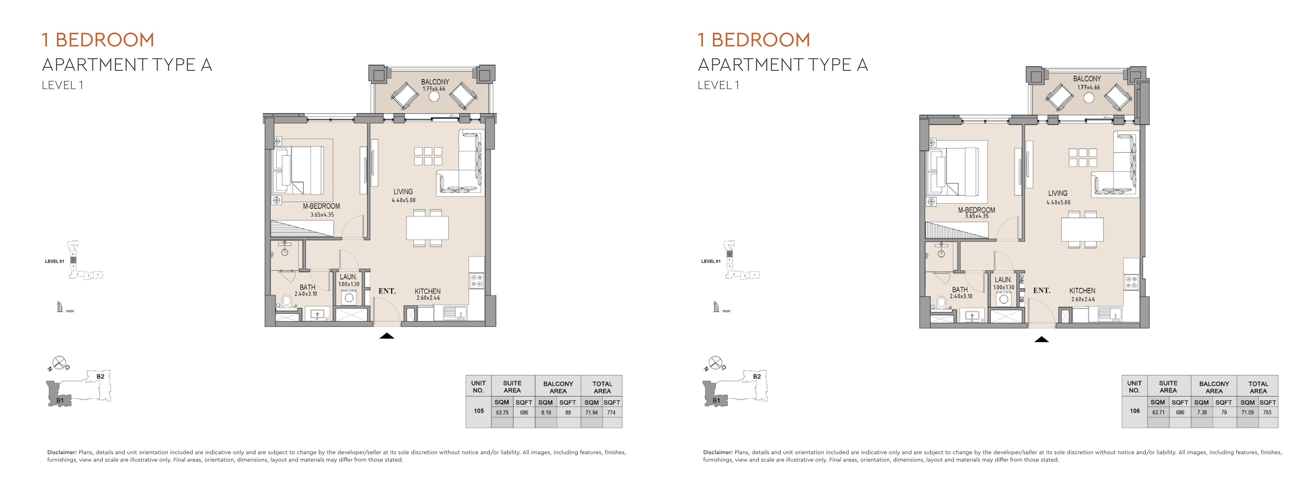 1 BEDROOM